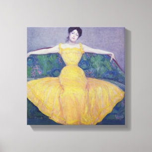 Toile Madame dans une robe jaune, 1899