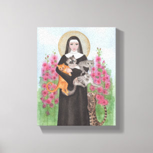 Toile Madame folle originale St Gertrude de chat