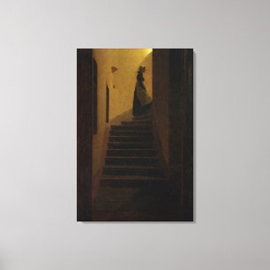 Toile Madame sur l'escalier