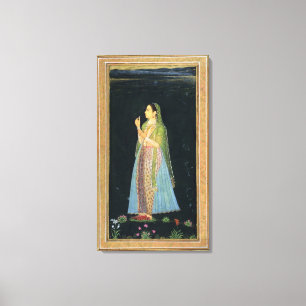 Toile Madame tenant une fleur, du petit album de Clive