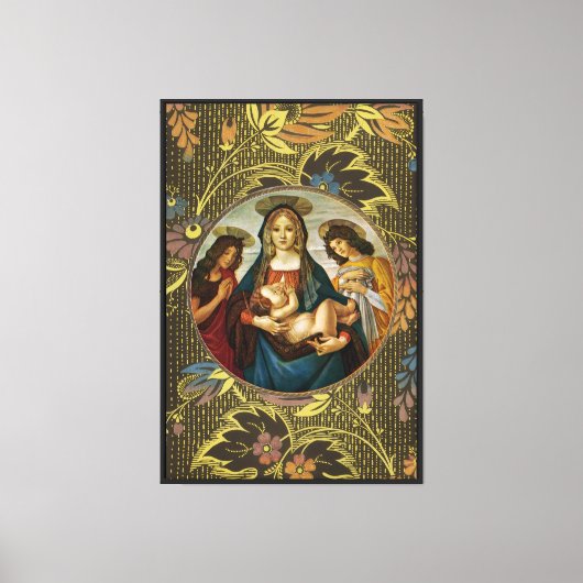 Toile Madone à l'Enfant de Botticelli (Recto)