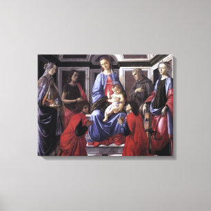 Toile Madone et Enfant avec six saints - Botticelli