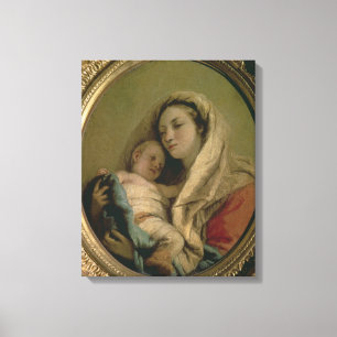 Toile Madonna avec l'enfant de sommeil, 1780s