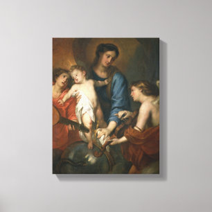 Toile Madonna et enfant avec des anges