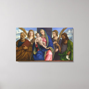 Toile Madonna et enfant avec des saints