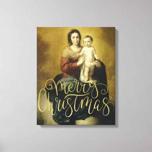 Toile Madonna et Enfant, Beaux-Arts Canvas de Noël (Recto)