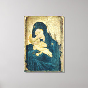 Toile Madonna et enfant, école de la Bourgogne (huile