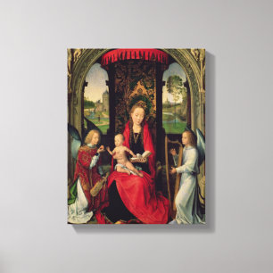 Toile Madonna et l'enfant avec deux anges