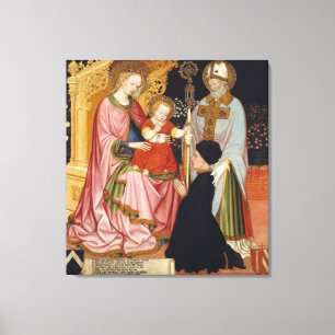 Toile Madonna et l'enfant avec le donateur