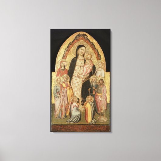 Toile Madonna et l'enfant intronisé (Recto)