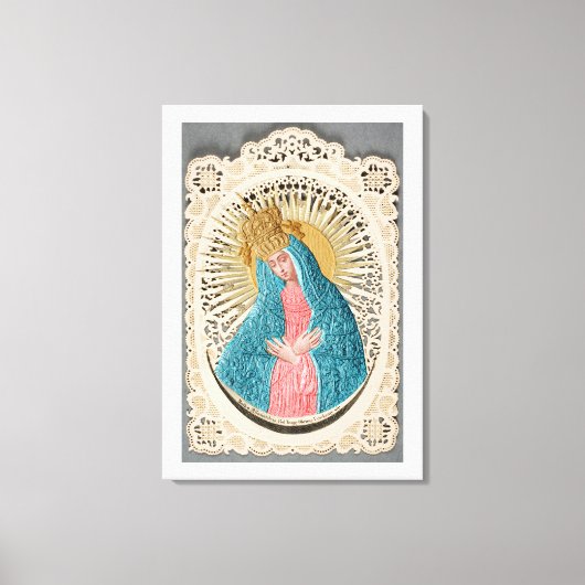 Toile Madonna Reine du Ciel sur dentelle (Recto)