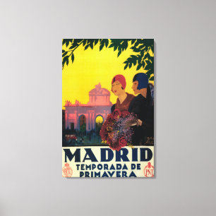 Toile Madrid en affiche promotionnelle de voyage de