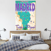 Toile Madrid, Espagne Affiche de vacances vintage (Insitu(Chambre))