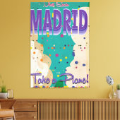 Toile Madrid, Espagne Affiche de vacances vintage (Insitu(Salon))