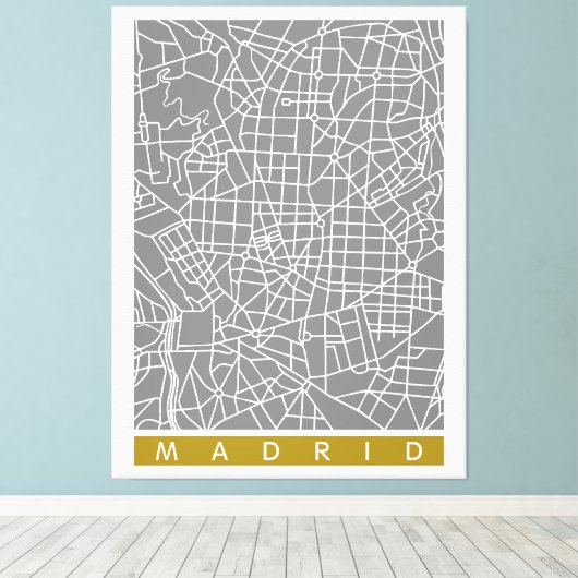 Toile Madrid map (Insitu (Plancher de Bois))