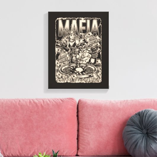 Toile Mafia King of Crime Canvas Imprimer (Insitu(Salon))