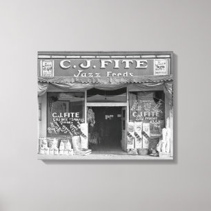 Toile Magasin de Nourriture de Petite Ville, 1936