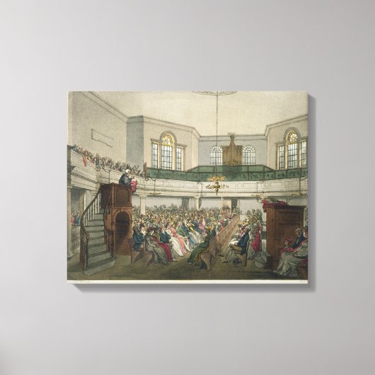 Toile Magdalen Chapel, from 'Ackermann's Microcosm of Lo (Recto)