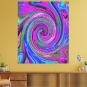 Toile Magenta Swirl coloré Retro Design abstrait (Insitu(Salon))