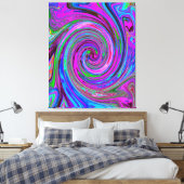 Toile Magenta Swirl coloré Retro Design abstrait (Insitu(Chambre))