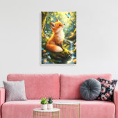 Toile Magical fox in an enchanted forest (Insitu(Salon))