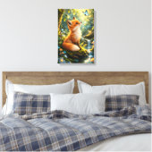 Toile Magical fox in an enchanted forest (Insitu(Chambre))