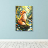 Toile Magical fox in an enchanted forest (Insitu (Plancher de Bois))