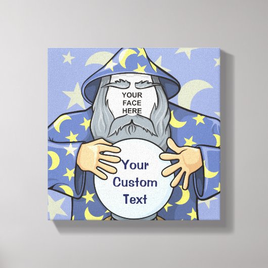 Toile Magicien avec votre visage (Recto)