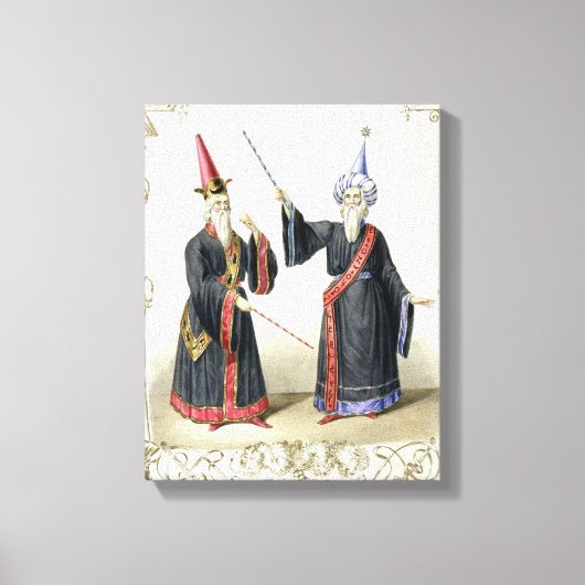 Toile Magiciens au Carnaval de Berlin, 1836 (couleur (Recto)