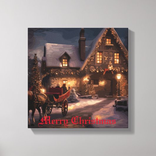 Toile Magie de Noël rustique (Recto)