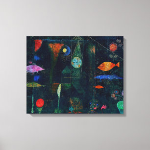 Toile Magie de poisson de Paul Klee Peinture Abstraite A