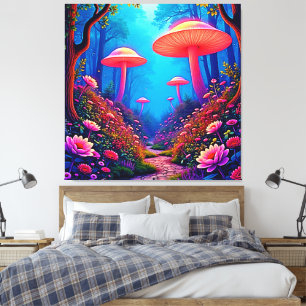 Toile Magie des champignons éclatants