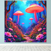 Toile Magie des champignons éclatants (Insitu (Plancher de Bois))