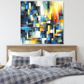 Toile Magnifique Abstrait en Bleu (Insitu(Chambre))