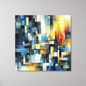 Toile Magnifique Abstrait en Bleu (Recto)