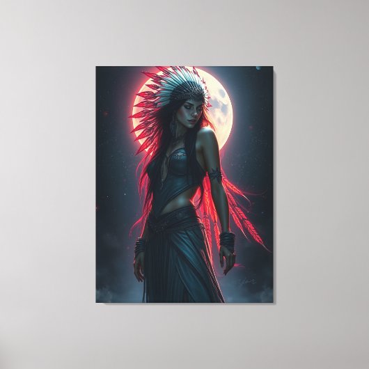 Toile Magnifique amérindienne céleste (Recto)