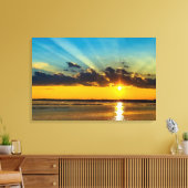 Toile Magnifique ciel aux rayons de soleil (Insitu(Salon))
