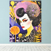 Toile Magnifique Drag Queen violet orange (Insitu (Plancher de Bois))