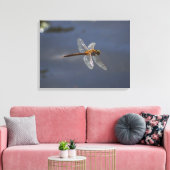 Toile Magnifique Dragonfly Close Up Over Water (Insitu(Salon))