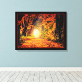 Toile Magnifique forêt automnale magique (Insitu (Plancher de Bois))