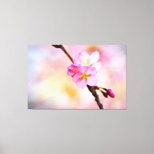 Toile Magnifique groupe de fleurs de Sakura au printemps
