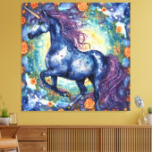 Toile Magnifique licorne bleue (Insitu(Salon))