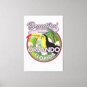 Toile Magnifique logo de voyage Miami Orlando