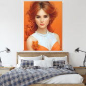 Toile Magnifique longue femme haïe dans le modèle de mod (Insitu(Chambre))