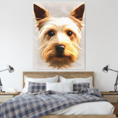 Toile Magnifique Mignonne Yorkshire Terrier Chiot Flotta (Insitu(Chambre))