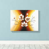 Toile Magnolias, acrylique - (Insitu (Plancher de Bois))