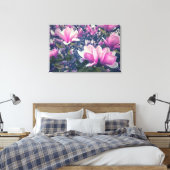 Toile Magnolias roses (Insitu(Chambre))