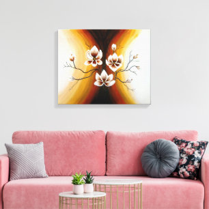 Toile magnolien, acrylique