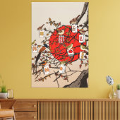 Toile Mahjong Birds Game (Insitu(Salon))