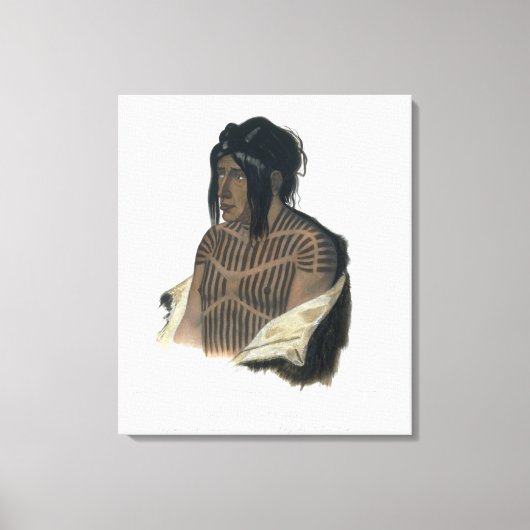 Toile Mahsette-Kuiuab, chef des Indiens cris, plaque (Recto)